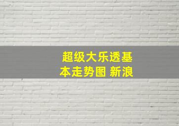 超级大乐透基本走势图 新浪